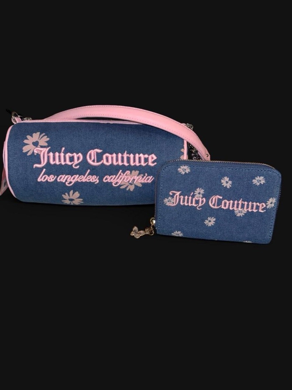 NWT| Y2K Juicy Couture “Daisy for Juicy” Barrel Bag & Essential ZA Bifold Wallet
